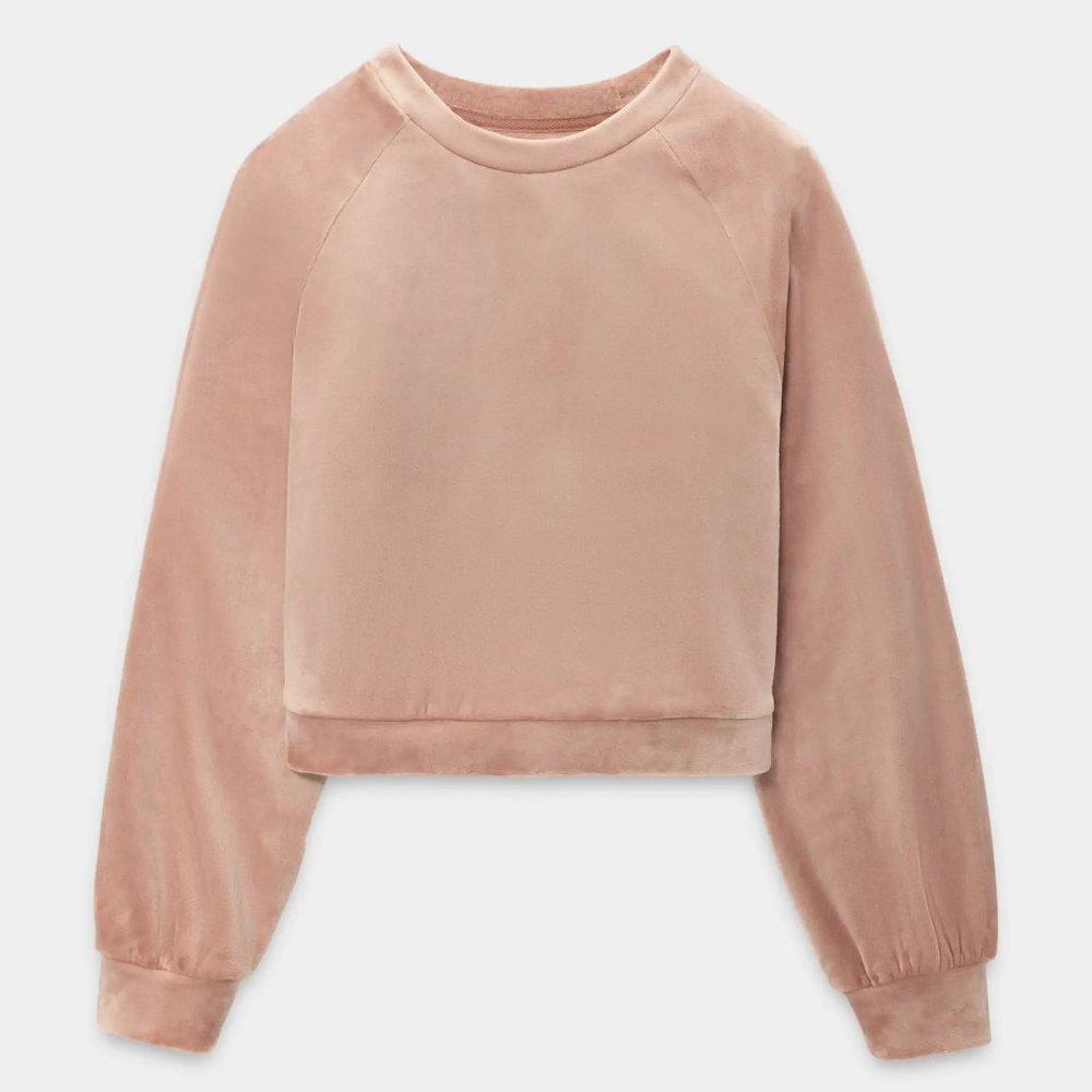 NWT! UGG Women's Beckner Cropped Sweatshirt - Dusty Rose - Size Medium